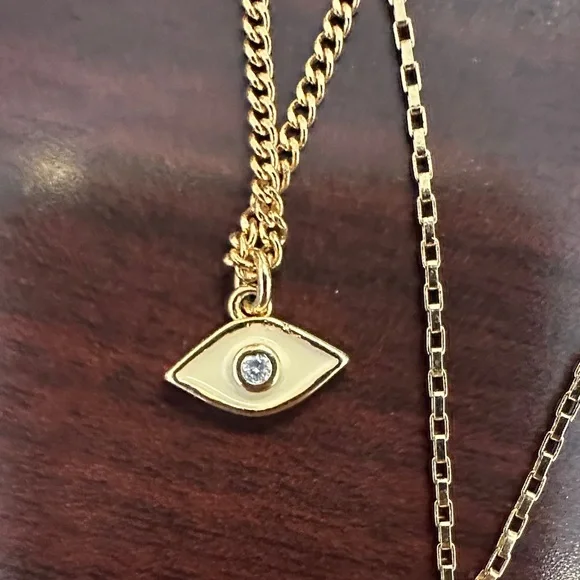 Lucky Brand Gold and Cream Layered Necklace Set - Picture 4 of 5